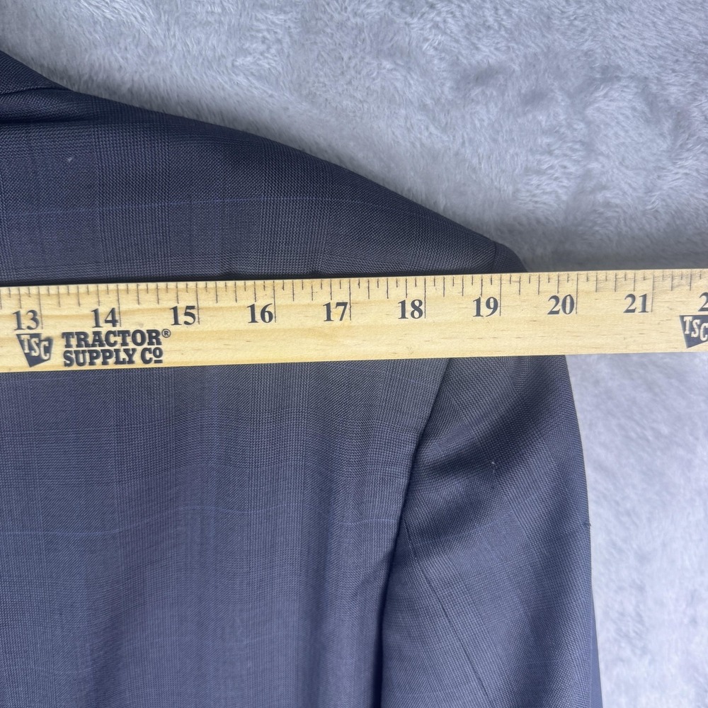 Corneliani Blazer Mens 52L(EU)‎ 42L Gray Check Super 120s Wool Made Italy Coat - Picture 5 of 12